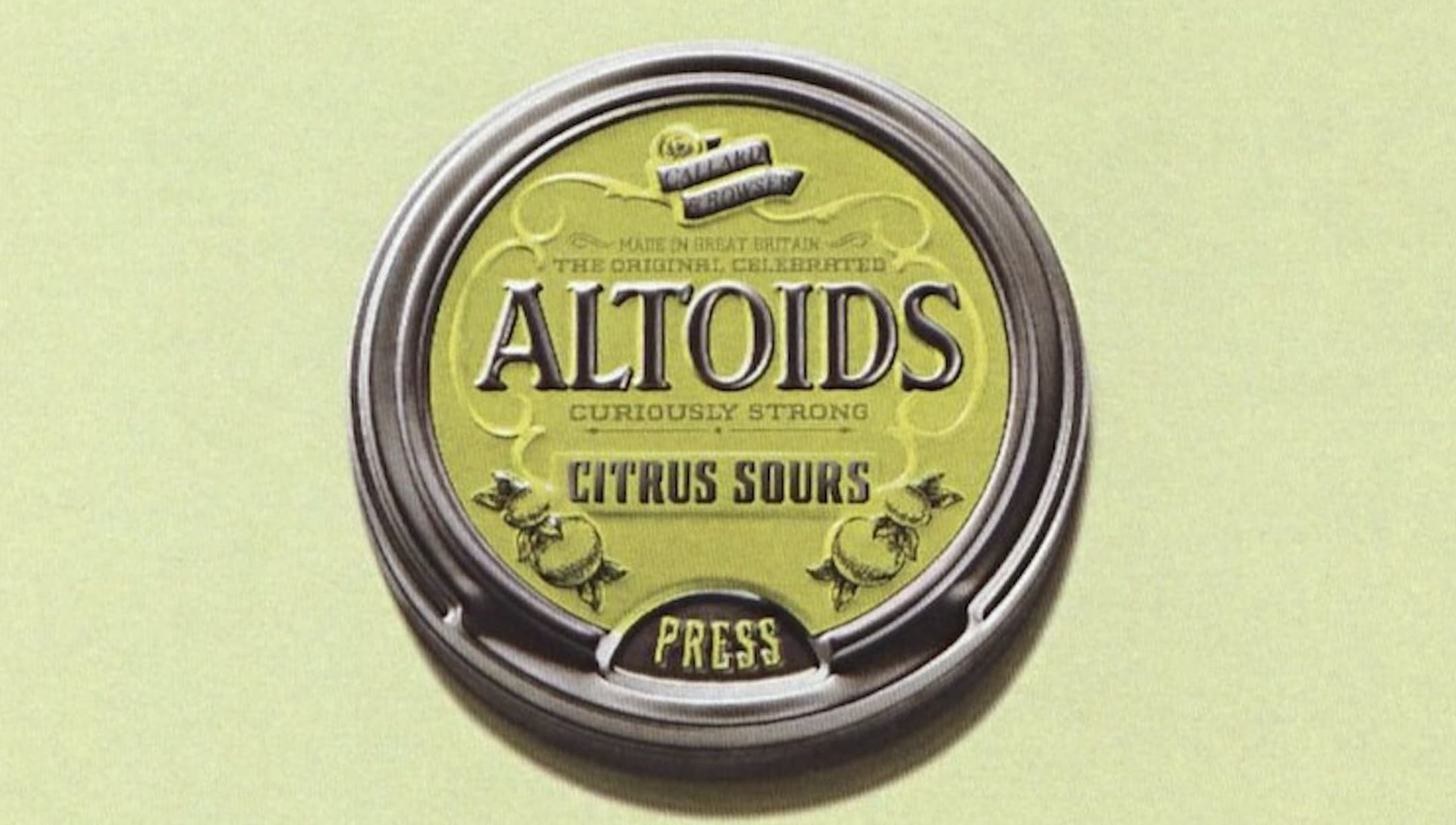 label - Callard Rowse Maite In Great Britain The Original Celebrated Altoids Curiously Strong Citrus Sours Press